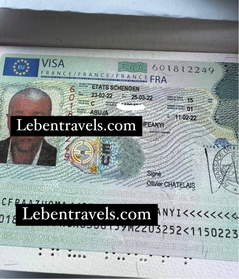 schengen france visa from nigeria agent